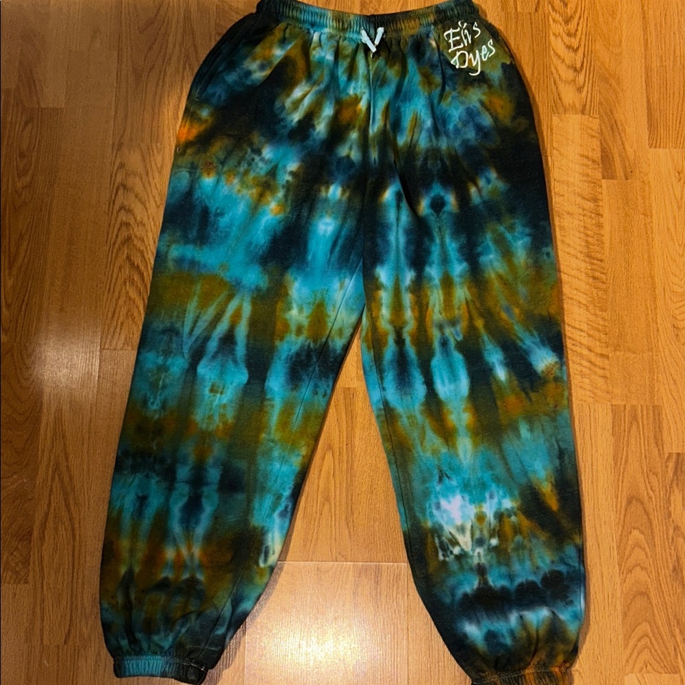 Unisex Tie-Dye Joggers - Blue and Brown - NWOT
